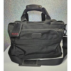 TUMI 17" Alpha Briefcase Ballistic Nylon Messenger Laptop Bag Travel CarryOn USA